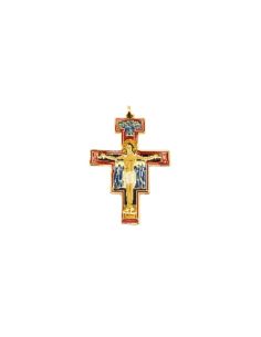 Cruz s.damian metal,esmalte rojo,65mm  n.107