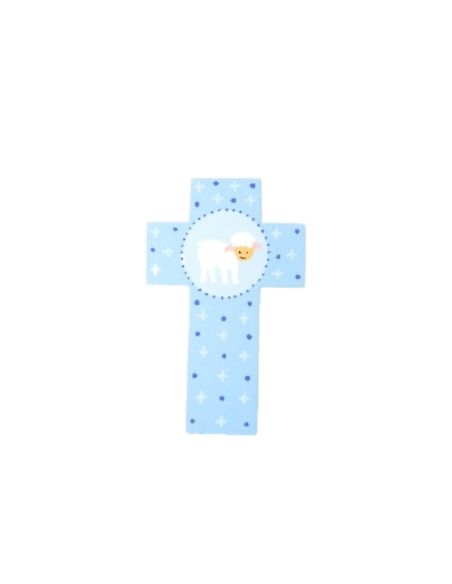 Cruz cordero 12cm azul 480