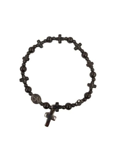 Brazalete Cruces Hematites San Benito Cruz Bombata