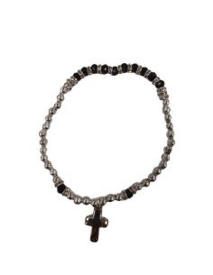 Brazalete Mtal Cristales 4X3 Strass Negro