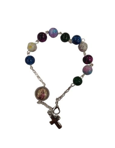 Pulsera Piedras 8Mm Colores Fantasía V. Del Carmen