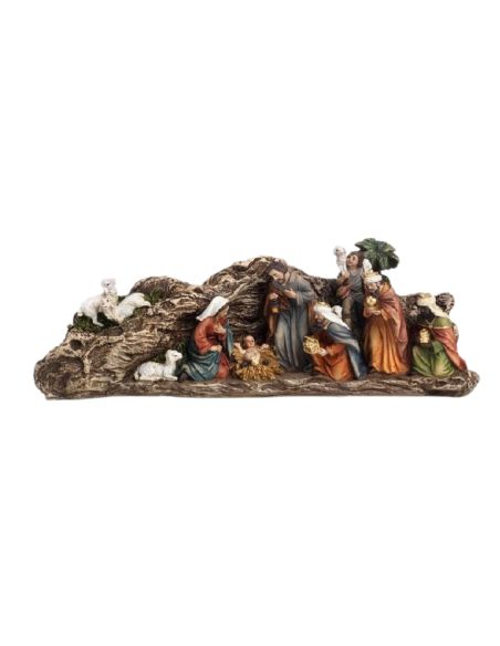 Nacimiento cueva 28cm una pz. resina pb18505 (16)