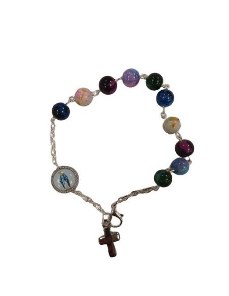 Pulsera Piedras 8Mm Colores Fantasía Milagrosa