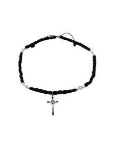 Rosario san benito madera elastico negro