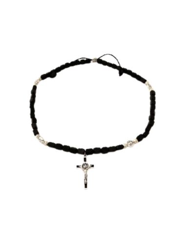 Rosario san benito madera elastico negro