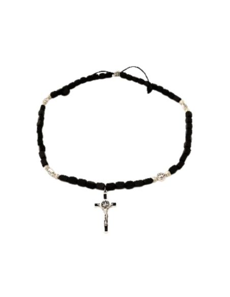 Rosario san benito madera elastico negro