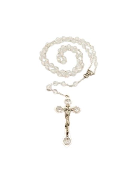 Rosario cristal bohemia 7mm transparente
