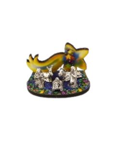 Nacimiento 4,5cm leño metal estrella polar
