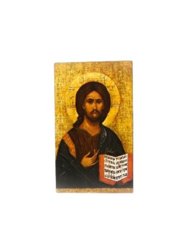 Icono cristo, la,pie, 6,5x10,5 gm-2