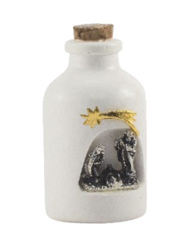 Nacimiento resina botella blanca misterio 6cm