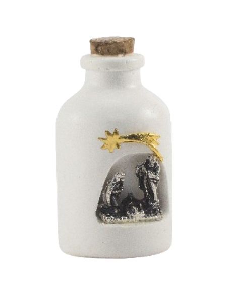 Nacimiento resina botella blanca misterio 6cm