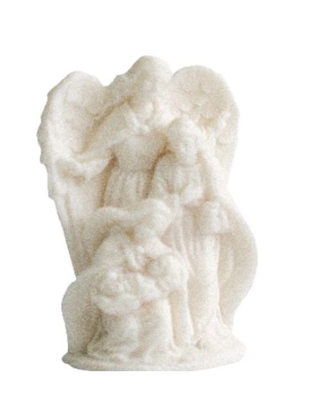 Nacimiento resina 7,5cm angel misterio blanco