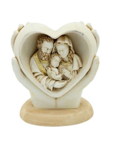 Nacimiento resina 11cm corazon mano