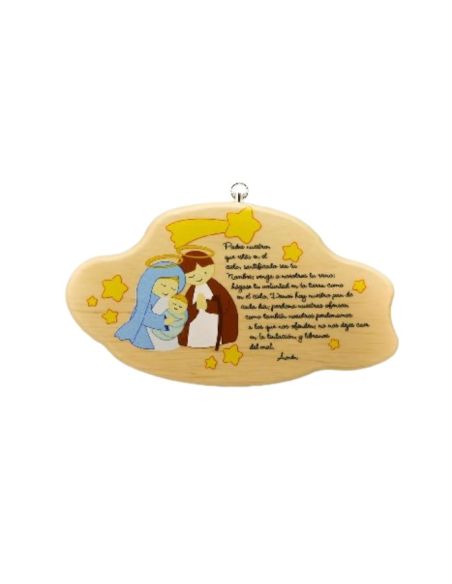 Tabla madera padre nuestro 17,5x10cm