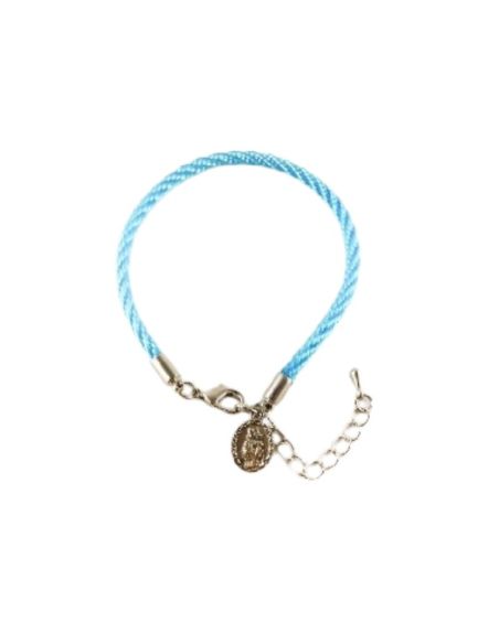 Pulsera cordón nylon v.carmen azul