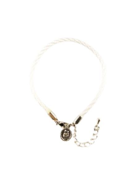 Pulsera cordón nylon v.carmen blanco