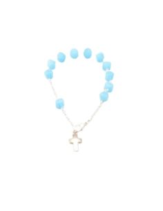 Pulsera rombo cristal 8x10mm color azul