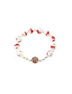 Brazalete porecelana 10mm rojo virgen del pilar