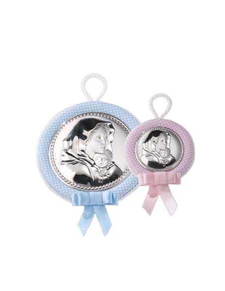 Medalla cuna plata 6,5cm ferruzzi 10492 celeste