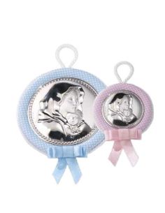 Medalla cuna plata 6,5cm ferruzzi 10492 rosa