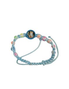 Brazalete Niños Cuerda Azul Bola Cruces Angel Guarda Puente