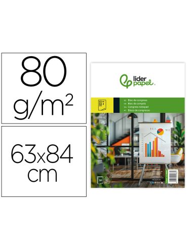 Bloc Congreso Liderpapel Liso 630X840 Mm 50 Hojas 80G/M2