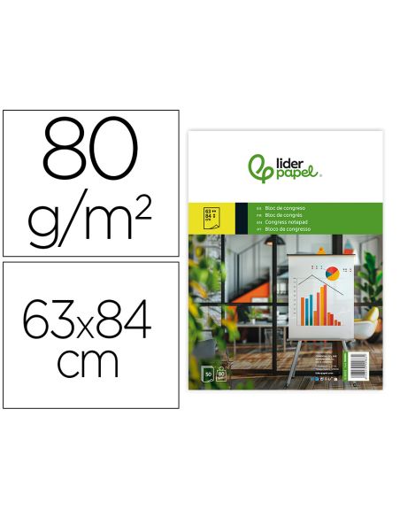 Bloc Congreso Liderpapel Liso 630X840 Mm 50 Hojas 80G/M2