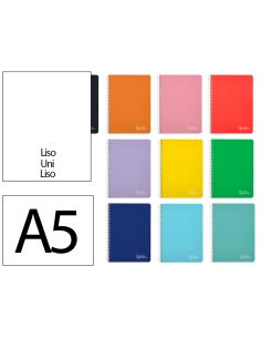 Cuaderno Espiral Liderpapel A5 Witty Tapa Dura 80H 90Gr Liso Sin Margen Colores Surtidos