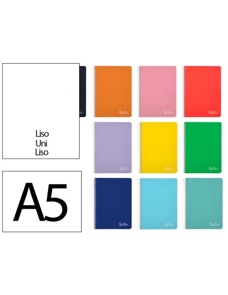 Cuaderno Espiral Liderpapel A5 Witty Tapa Dura 80H 90Gr Liso Sin Margen Colores Surtidos