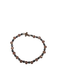 Brazalete Hematites 6X4Mm Cristal Ambar 6Mm
