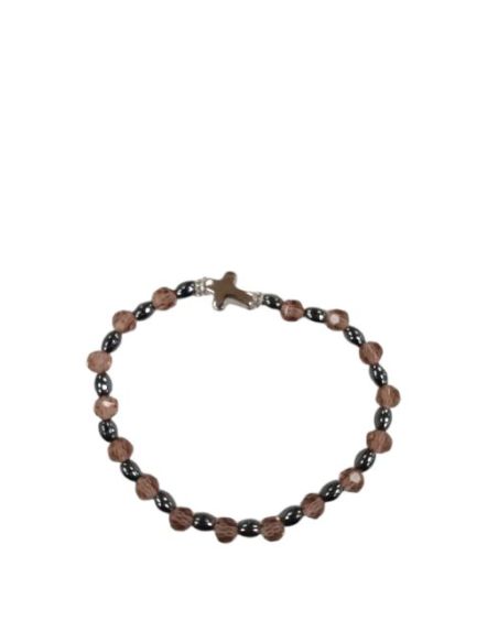 Brazalete Hematites 6X4Mm Cristal Ambar 6Mm