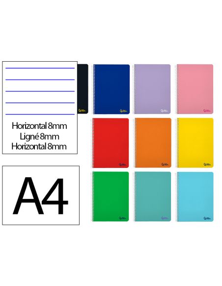 Cuaderno Espiral Liderpapel A4 Smart Tapa Blanda 80H 75Gr Horizontal 8Mm Con Margen Colores Surtidos