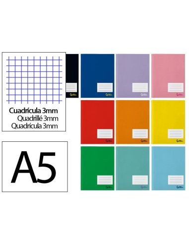 Libreta Liderpapel Smart A5 Plus 32 Hojas 75Gr Cuadro 3Mm Con Margen Colores Surtidos|Libreriasalesiana