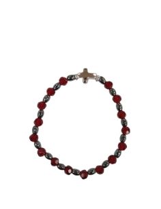 Brazalete Hematites 6X4Mm Cristal Grana 6Mm
