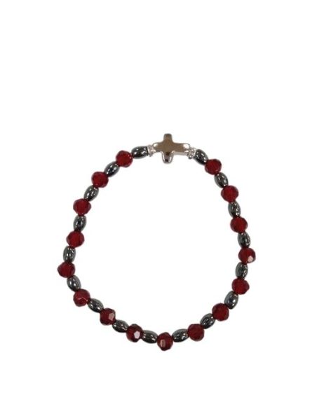 Brazalete Hematites 6X4Mm Cristal Grana 6Mm