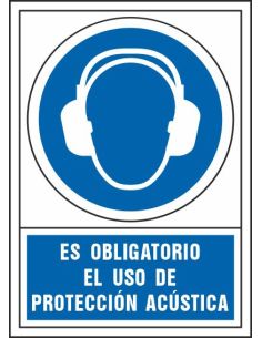 Pictograma Syssa Señal De Obligacion Es Obligatorio El Uso De Proteccion Acustica En Pvc 245X345 Mm