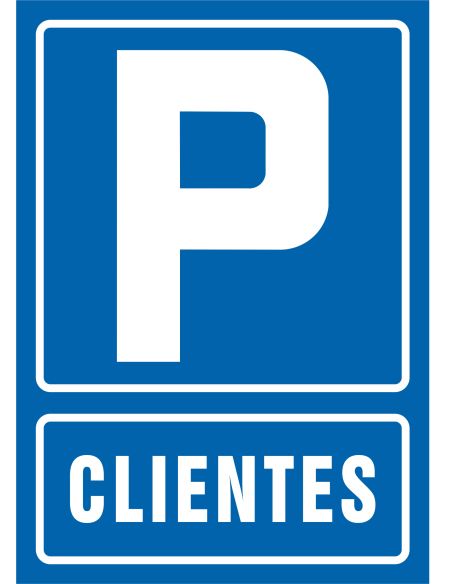 Pictograma Syssa Señal De Parking Clientes En Pvc 210X297 Mm