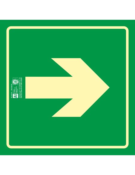 Pictograma Syssa Señal De Via De Evacuacion En Pvc Fotoluminiscente 210X210 Mm
