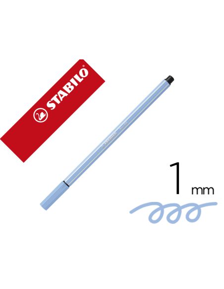 Rotulador Azul Claro Stabilo Acuarelable Pen 68  Punta Gruesa 1Mm