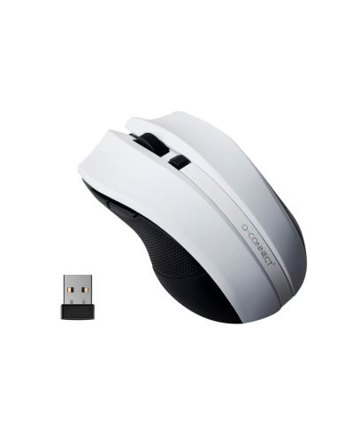 Raton Q-Connect Optico Inalambrico 1000 Dpi Receptor Usb 2,4 Ghz Blanco