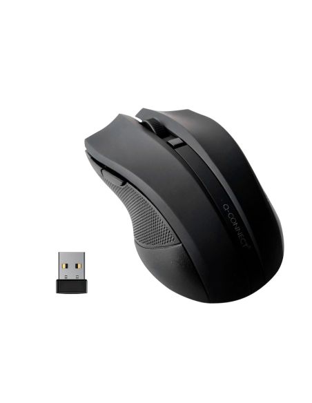 Raton Q-Connect Optico Inalambrico 1000 Dpi Receptor Usb 2,4 Ghz Negro