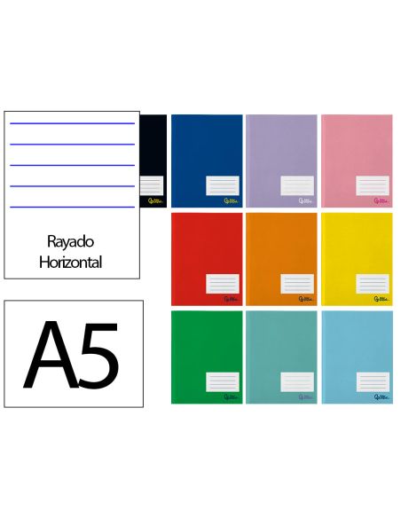 Libreta Liderpapel Smart A5 Plus 48 Hojas 75Gr Horizontal Doble Margen Colores Surtidos
