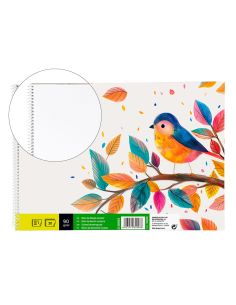 Bloc Dibujo Liderpapel Escolar Espiral 155X215Mm 20 Hojas 90 Gr/M2 Sin Recuadro