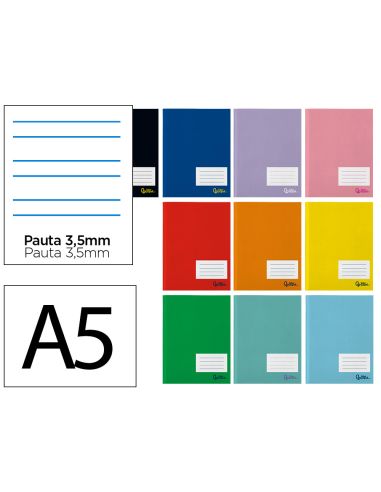 Libreta Liderpapel Smart A5 Plus 32 Hojas 75Gr Pauta 4 3.5Mm Con Margen Colores Surtidos