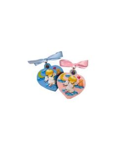 Medalla Cuna Angel Rezando Auxiliadora Azul