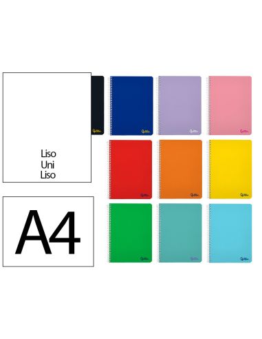 Cuaderno Espiral Liderpapel A4 Smart Tapa Blanda 80H 75Gr Liso Sin Margen Colores Surtidos