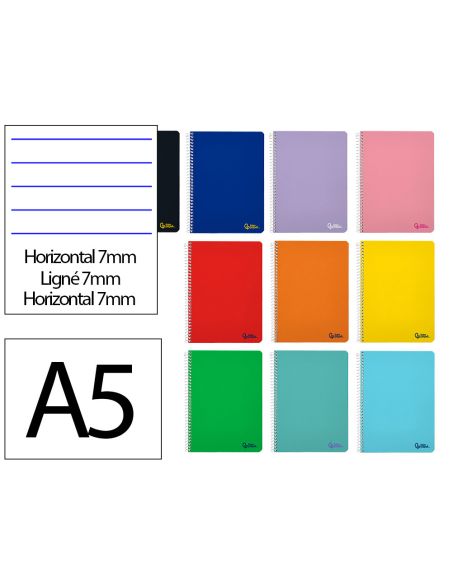 Cuaderno Espiral Liderpapel A5 Micro Smart Tapa Blanda 80H 75Gr Horizontal 7Mm Doble Margen 6 Taladros Colores