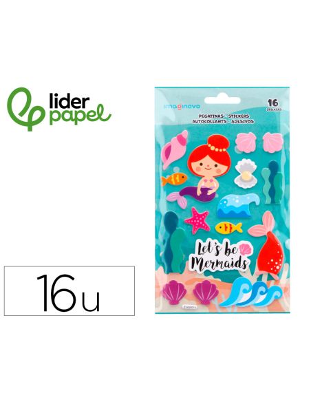 Pegatinas Imaginovo Sirenas Magic Dreams Con Relieve 210X130 Mm En Blister