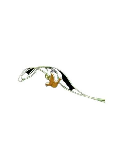 Colgante Madera Paloma 12Mm Borde Blanco  C/Ccordon***