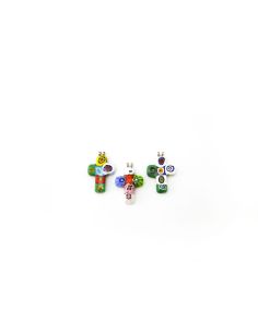 Cruz Colores Cristal Murano 3Cm